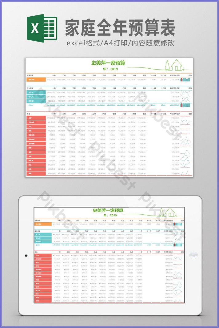 Family Budget Excel Template Free