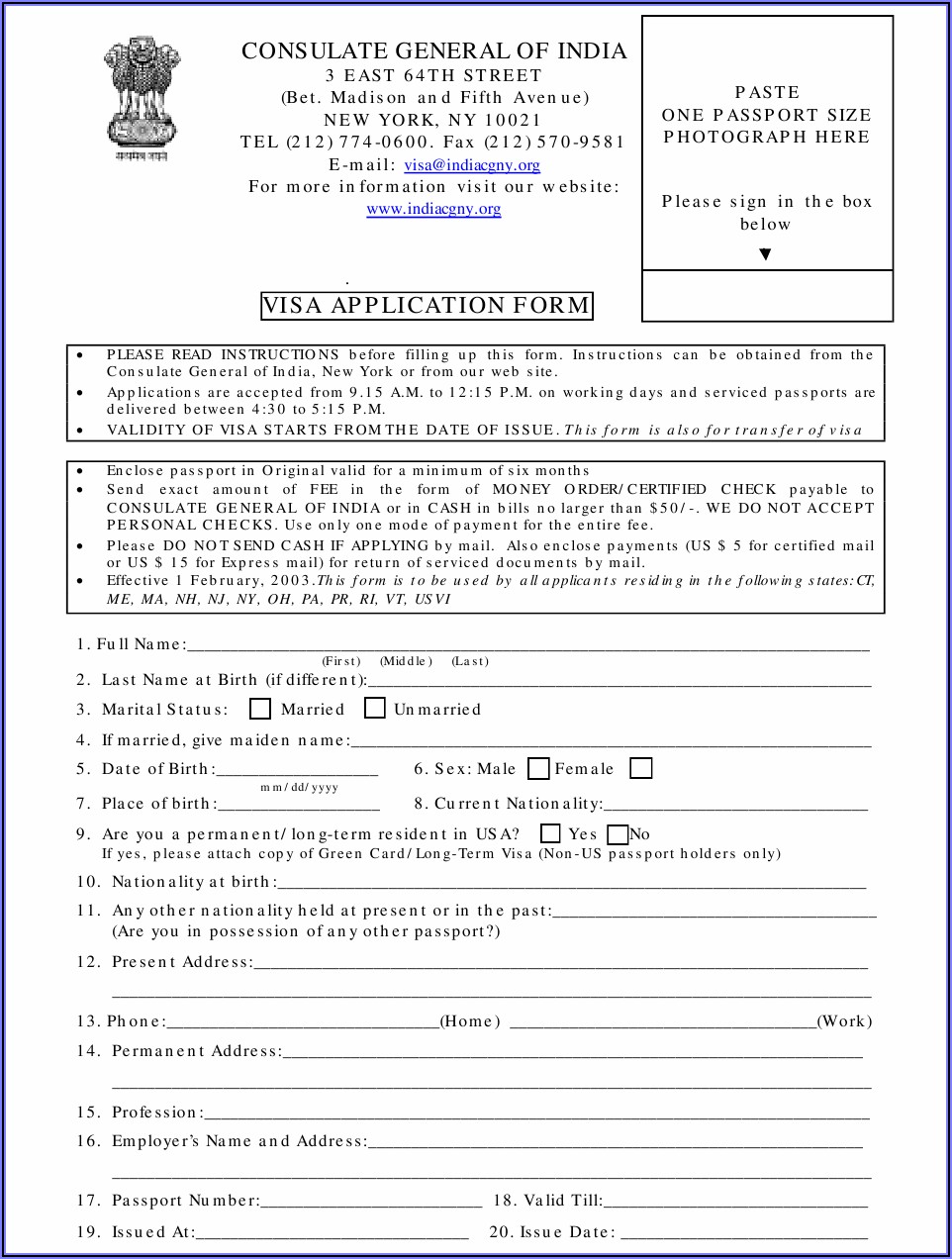 Indian Medical Visa Application Form For Bangladesh Pdf
