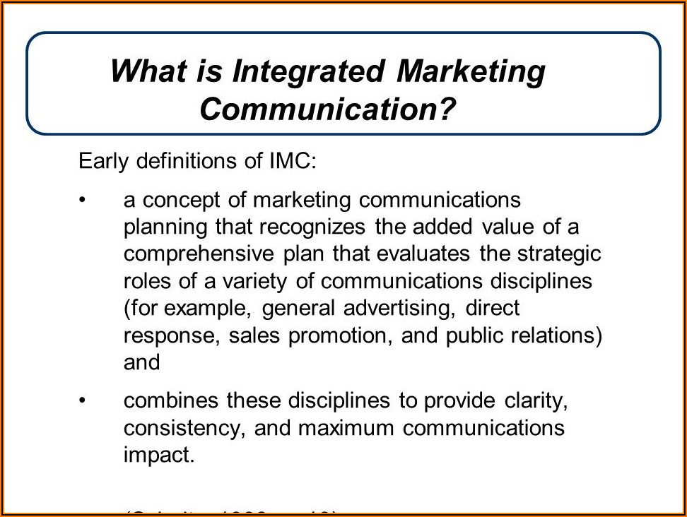 Integrated Marketing Plan Sample