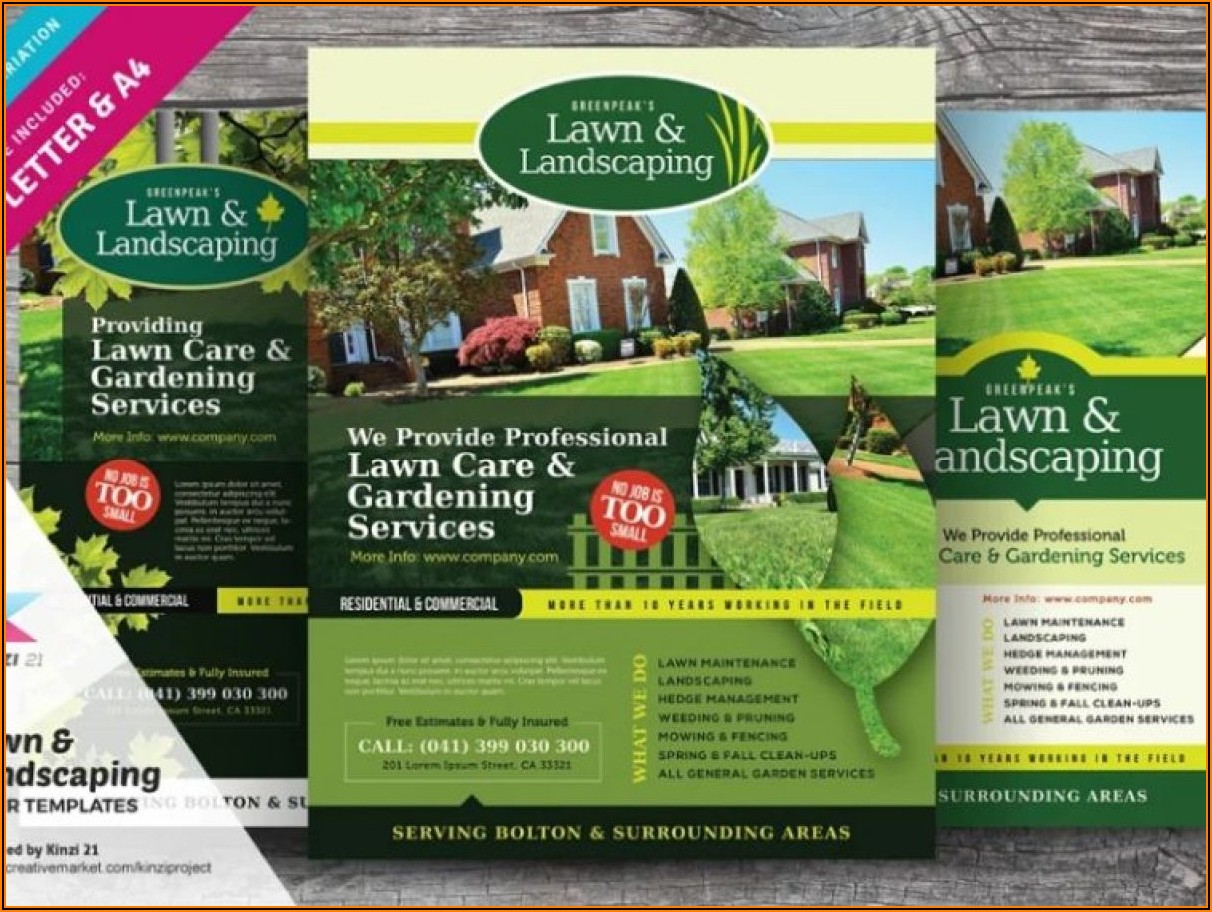 Printable Free Lawn Care Flyer Templates Word