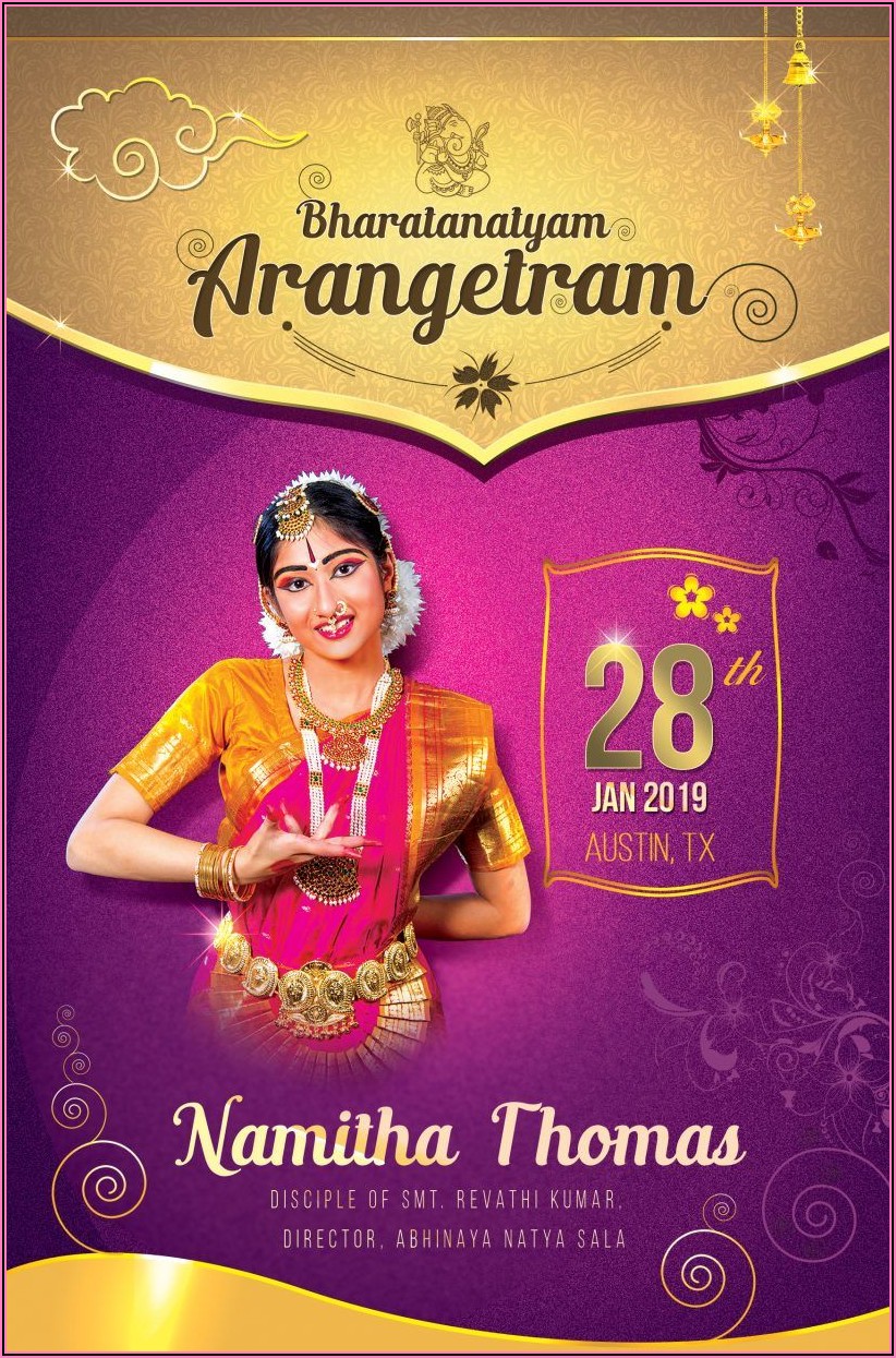 Arangetram Invitation Card Online