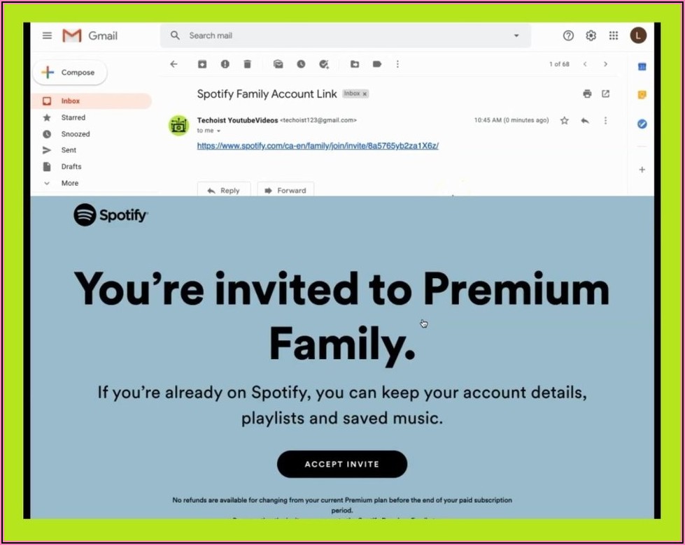 Can't Accept Spotify Family Invite