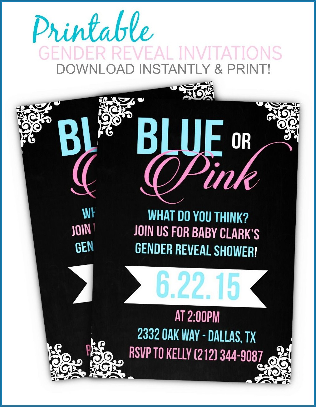 Create Your Own Gender Reveal Invitations Free