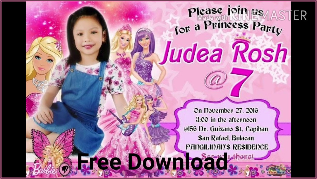 Disney Princess Birthday Invitation Layout