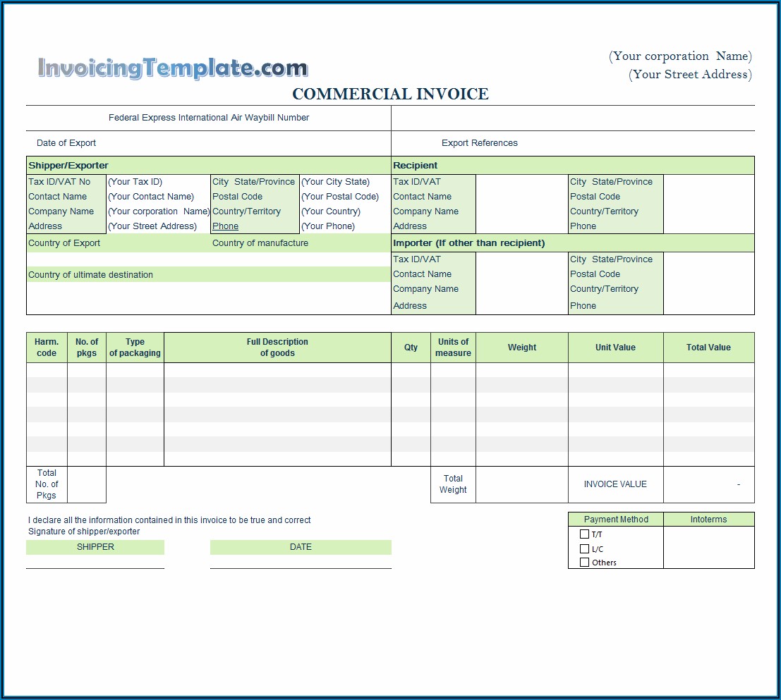 Editable Invoice Templates