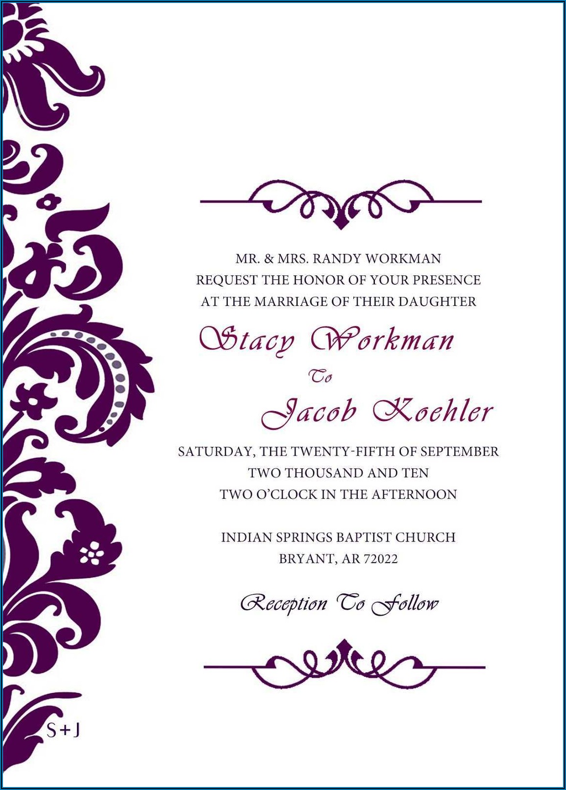 Formal Invitation Card Template Free Download