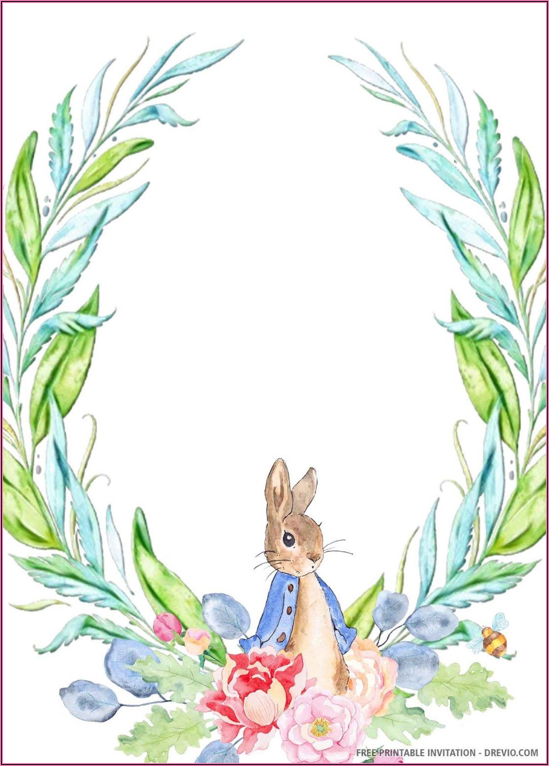 Free Bunny Invitation Template