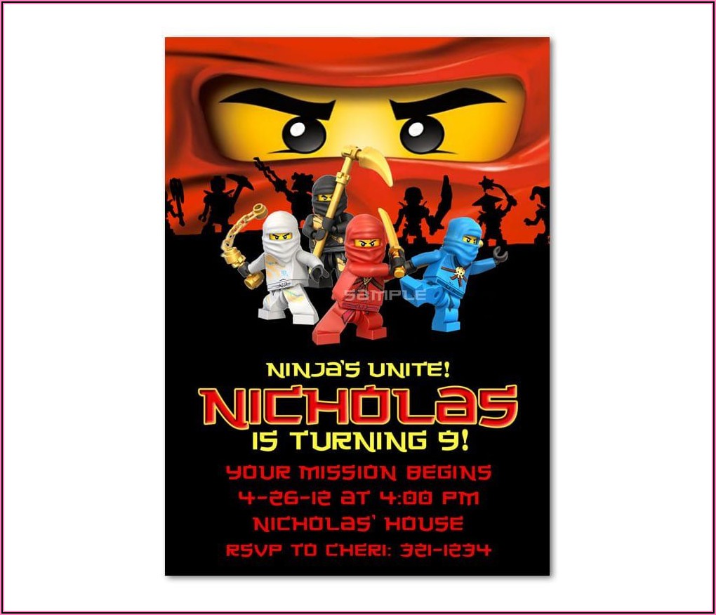 Free Printable Ninjago Birthday Invitations