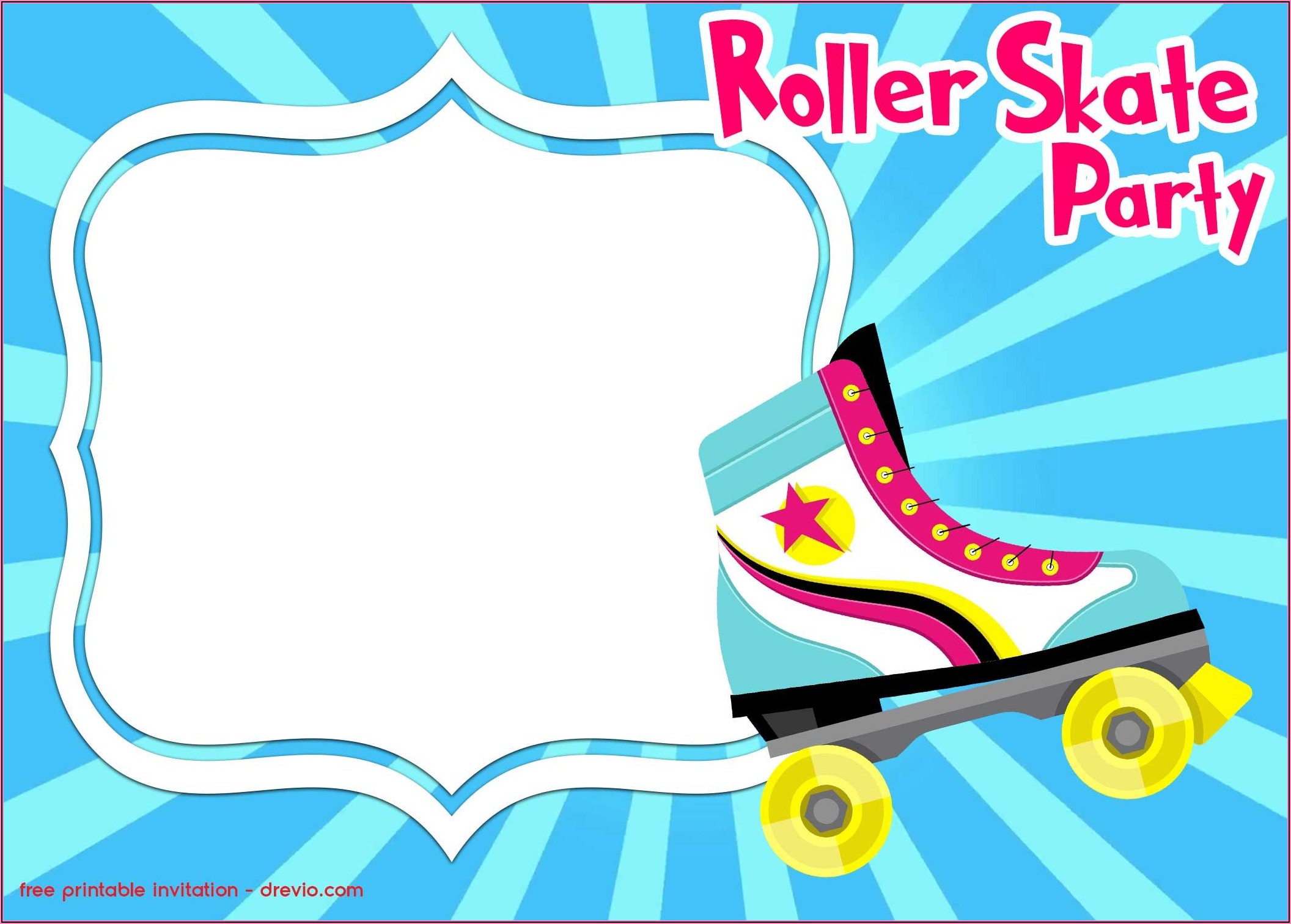 Free Roller Skating Birthday Invitations