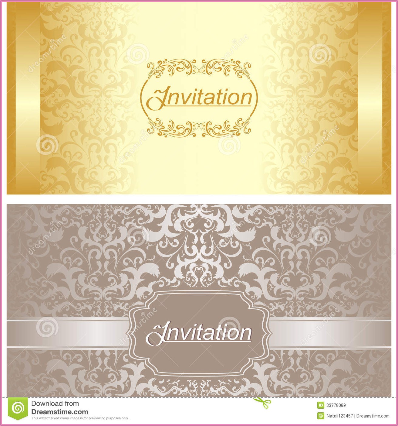 Gold Invitation Card Design