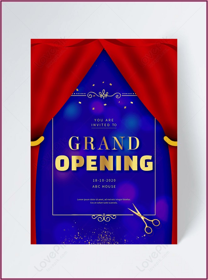 Grand Opening Invitation Template Free