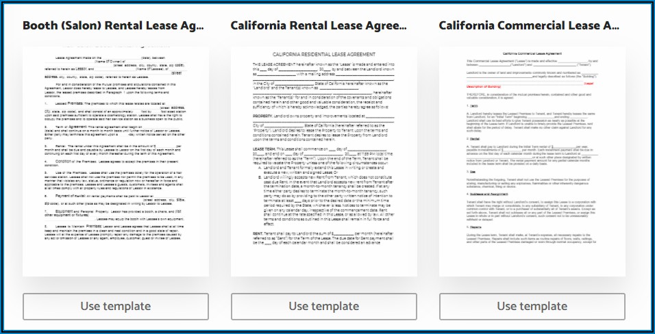 House Renting Lease Agreement Template