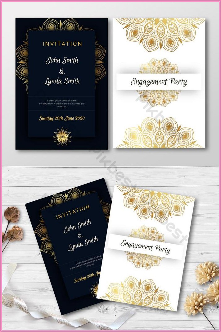Invitation Card Background Vector Free Download