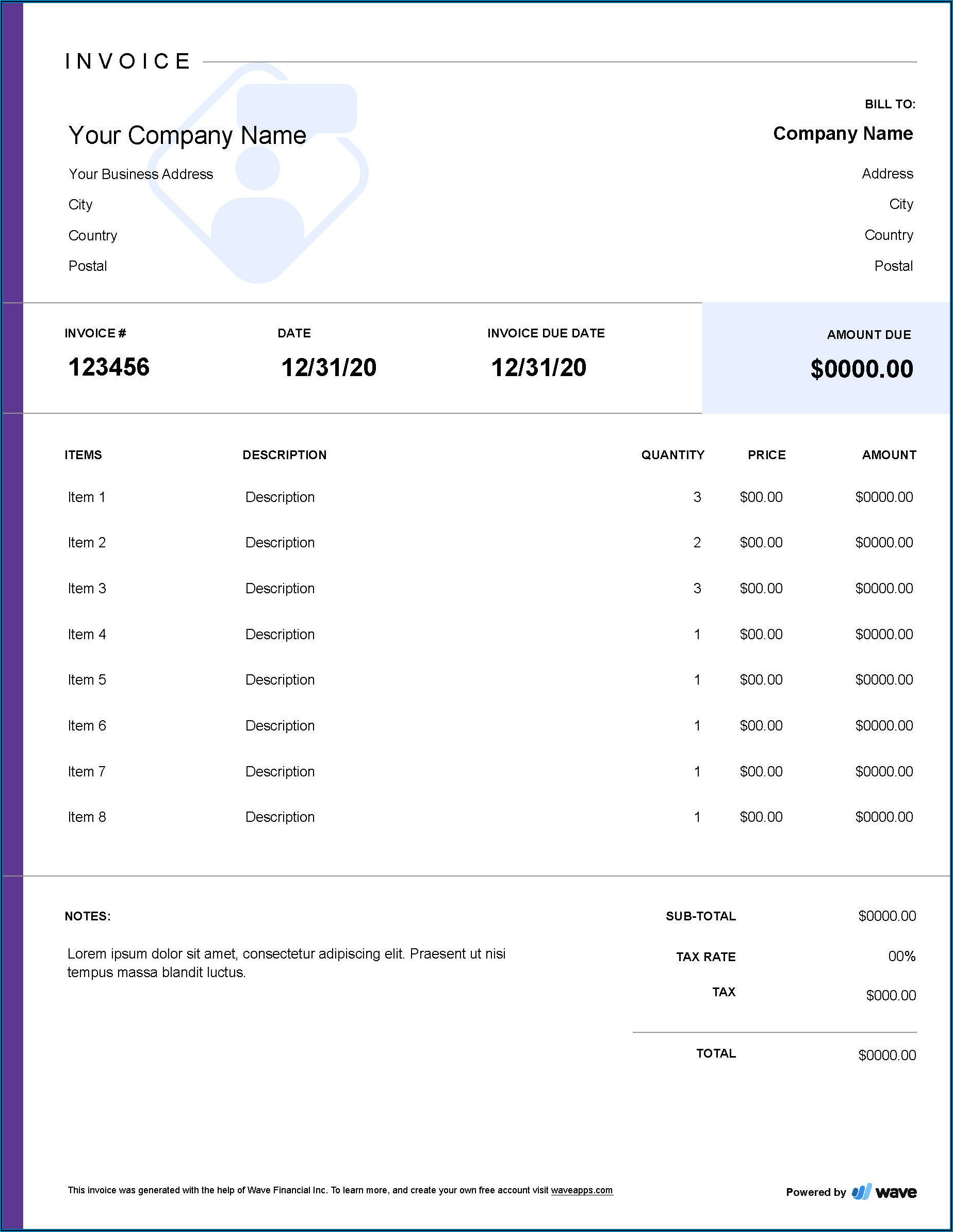 Invoice Samples For Consulting Services