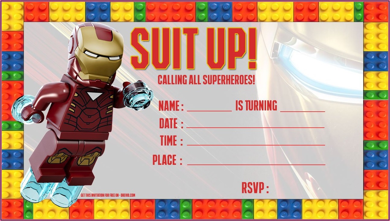 Iron Man Invitation Card Template