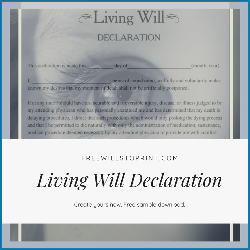 Living Will And Testament Template