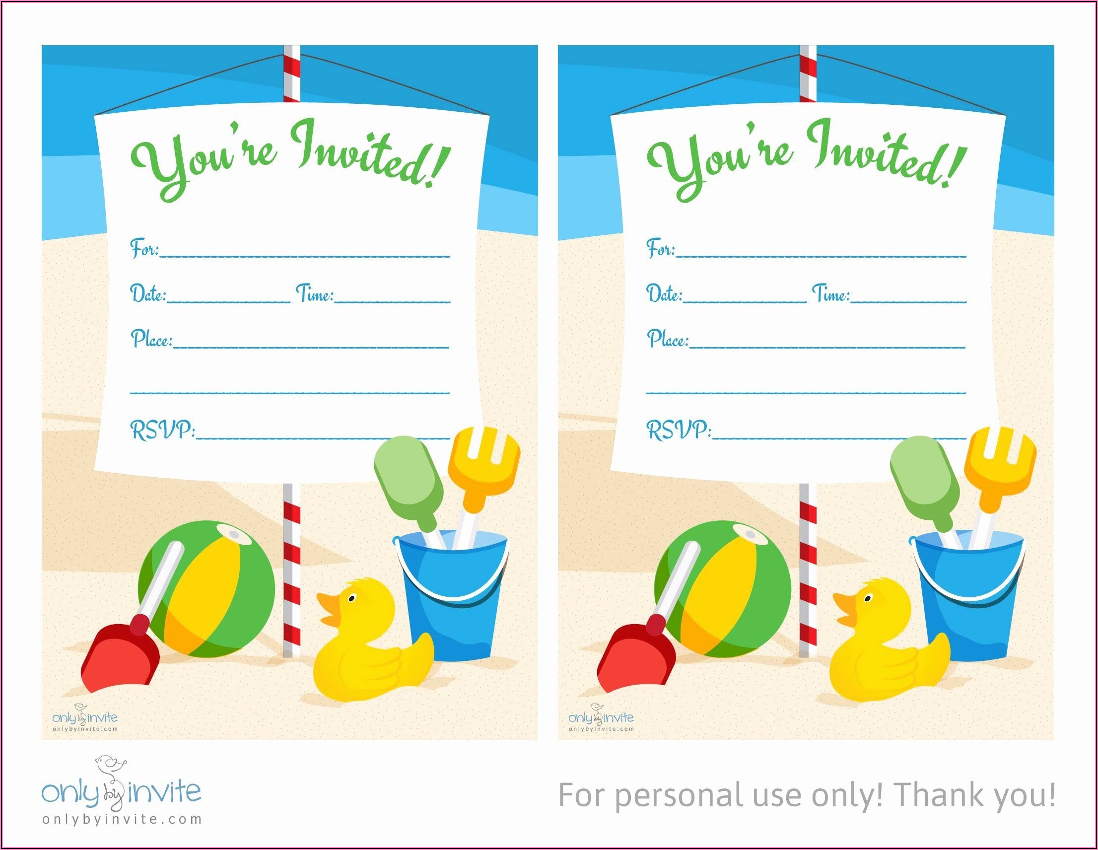Microsoft Word Birthday Card Invitation Template