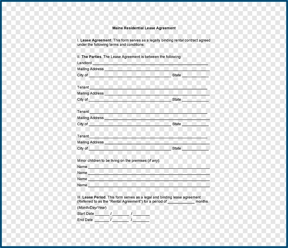 Rental House Lease Agreement Template