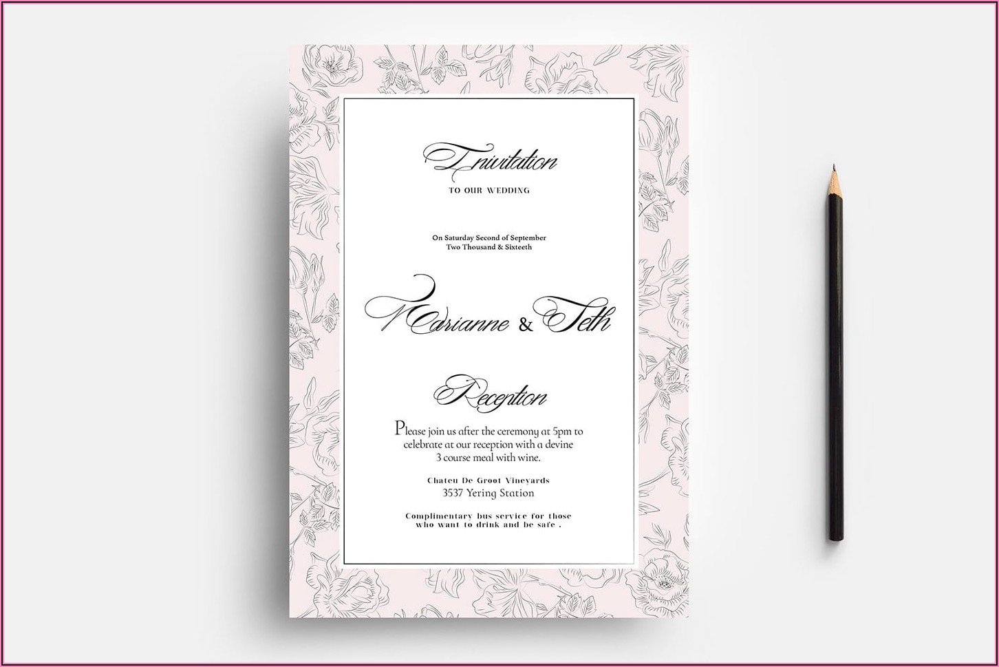Wedding Invitation Templates Illustrator Download Free
