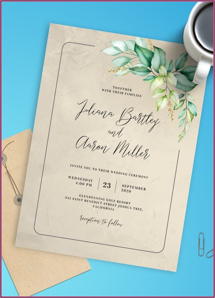 Willow Tree Wedding Invitation Template