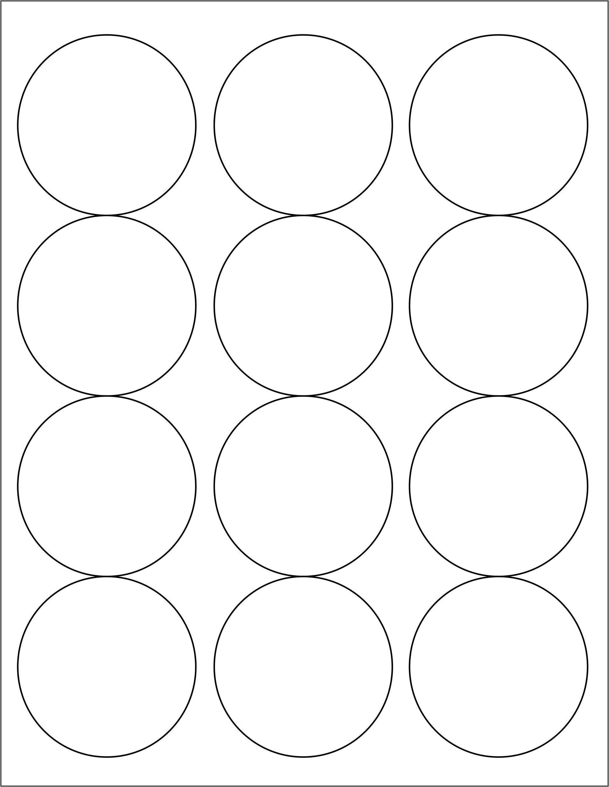 2.5 Round Circle Label Template