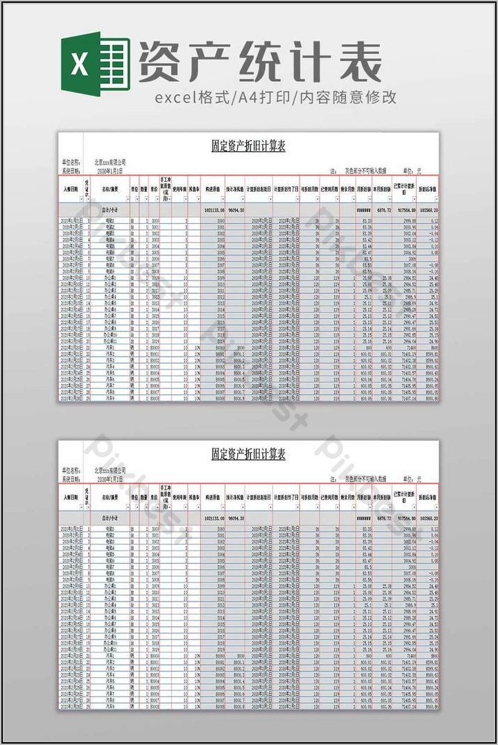 Asset Management Excel Template Download