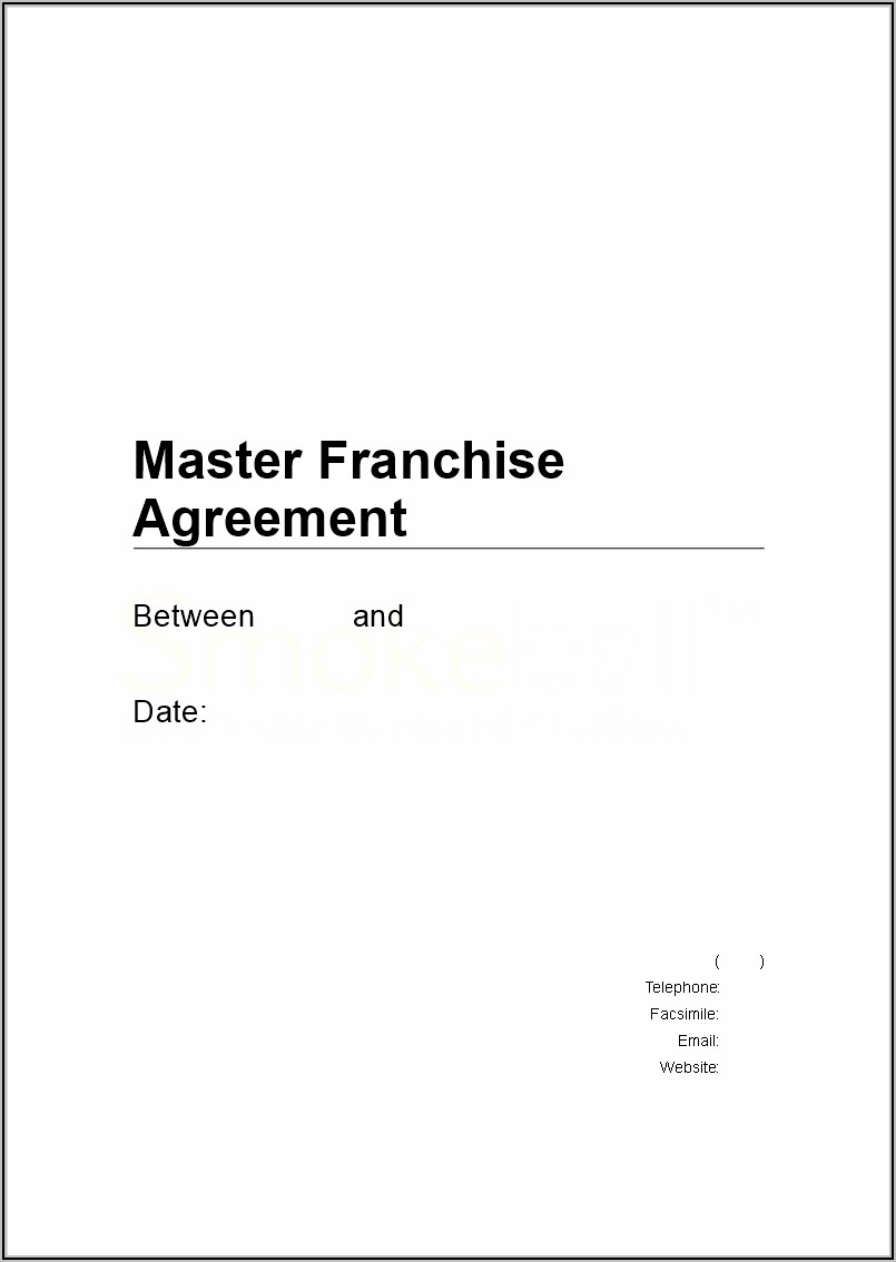 Free Franchise Agreement Template Pdf
