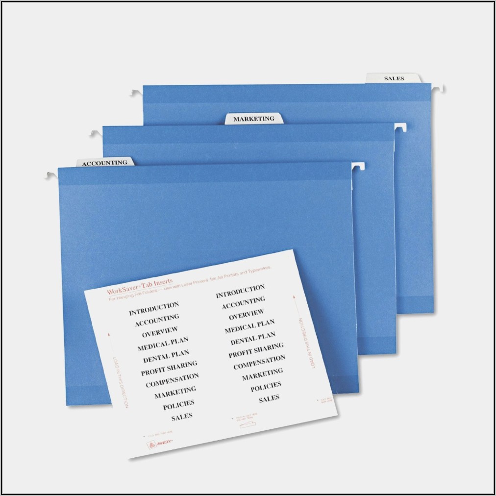 Labels For Hanging File Folders Template