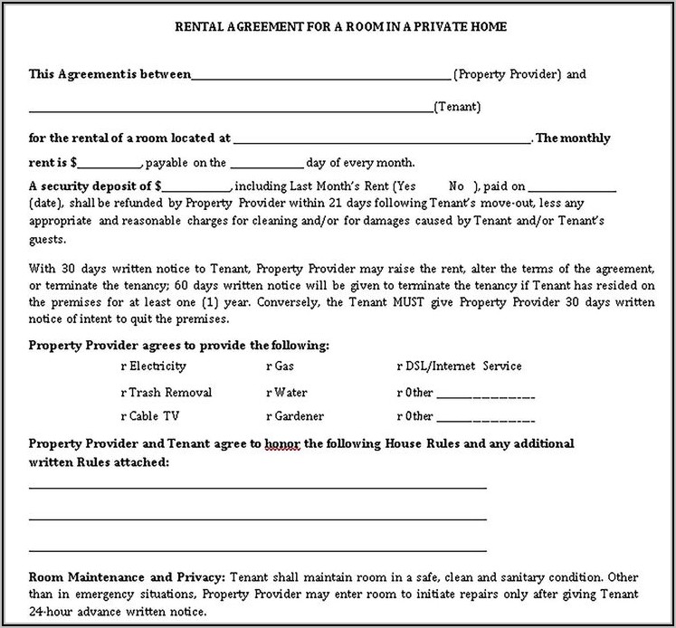 Rental Agreements Template