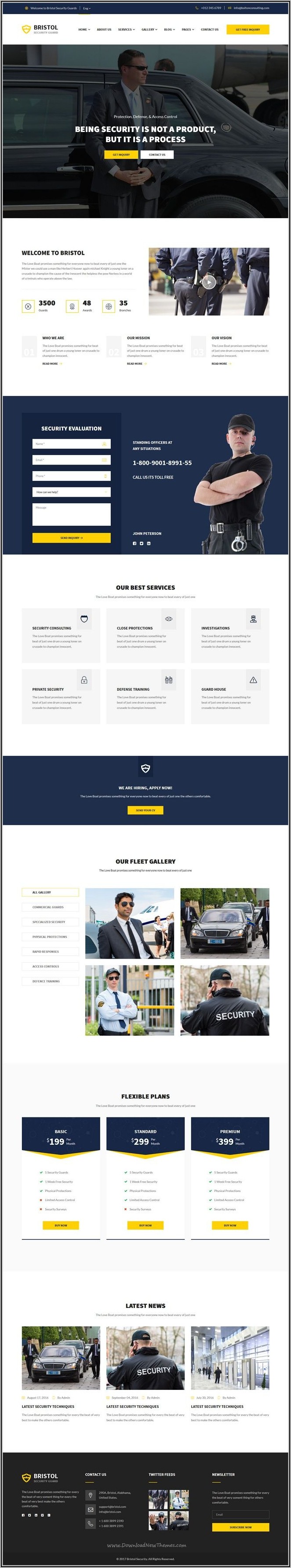 Security Guard Company Website Template Free Download