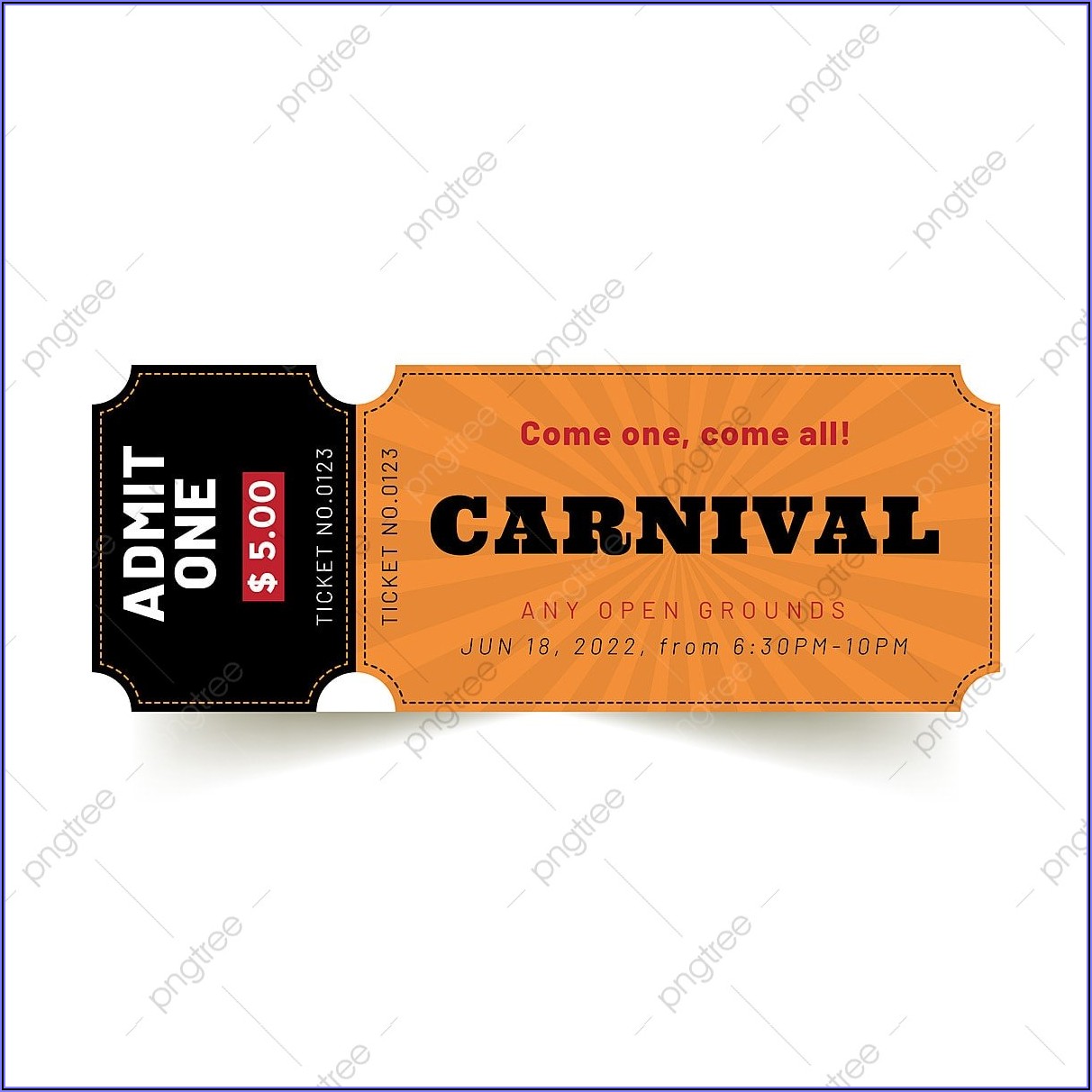 Admit One Carnival Ticket Template