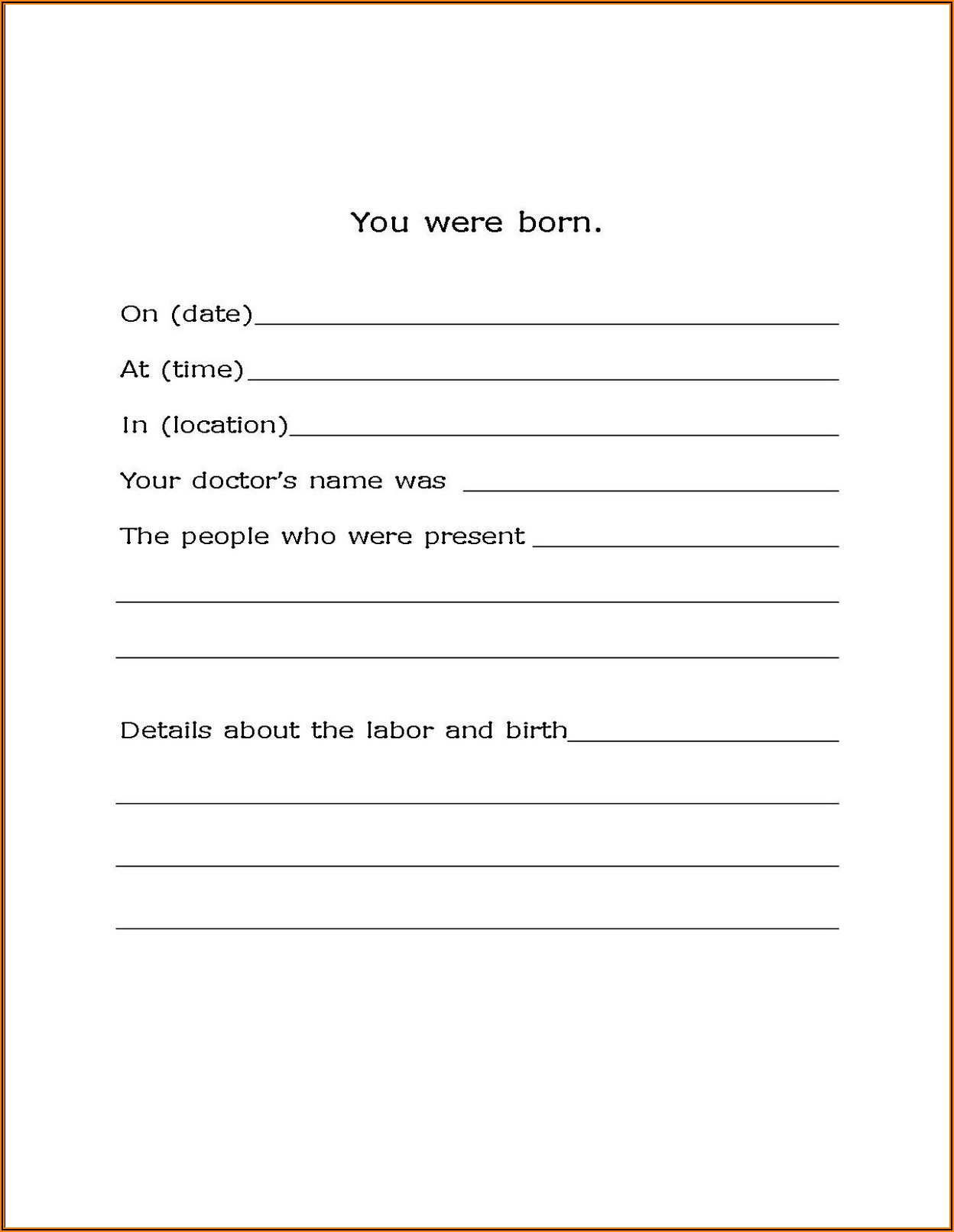 Baby Memory Book Template Pages