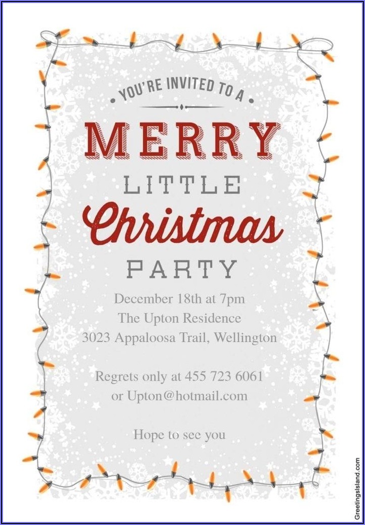 Christmas Invitation Party Template