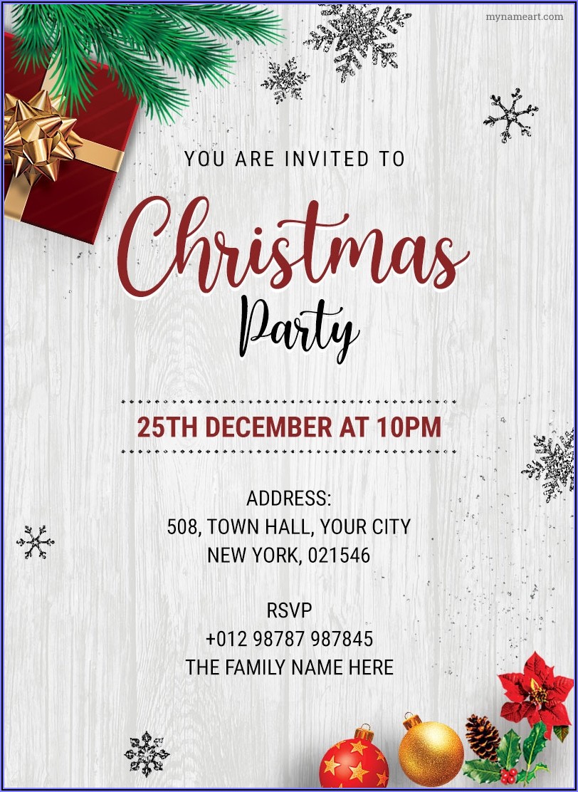Christmas Party Announcement Template