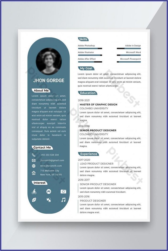 Corporate Resume Template Free Download