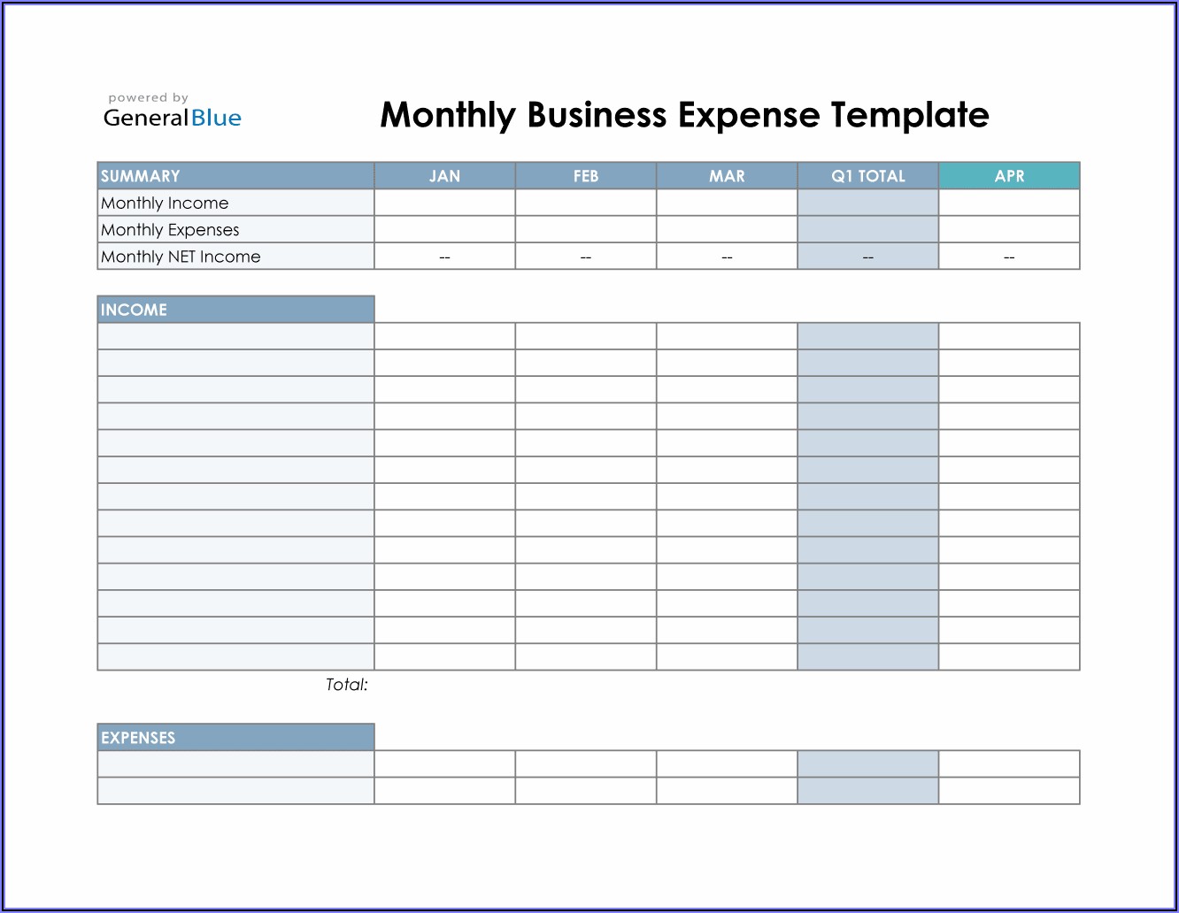 Daily Expense Tracker Excel Sheet Free Download