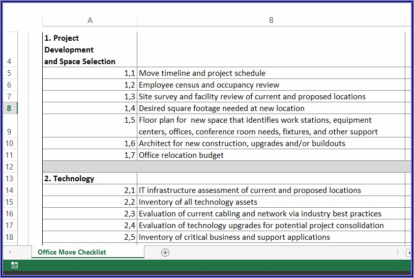 Data Center Daily Checklist Template Excel