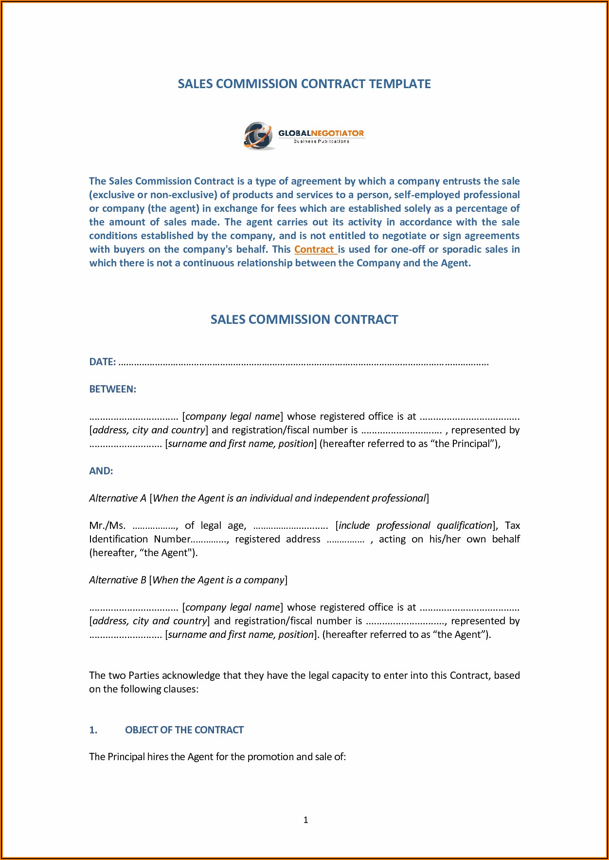 Fiscal Agent Agreement Template