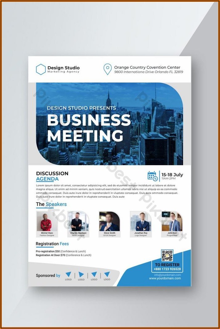 Free Business Meeting Flyer Template