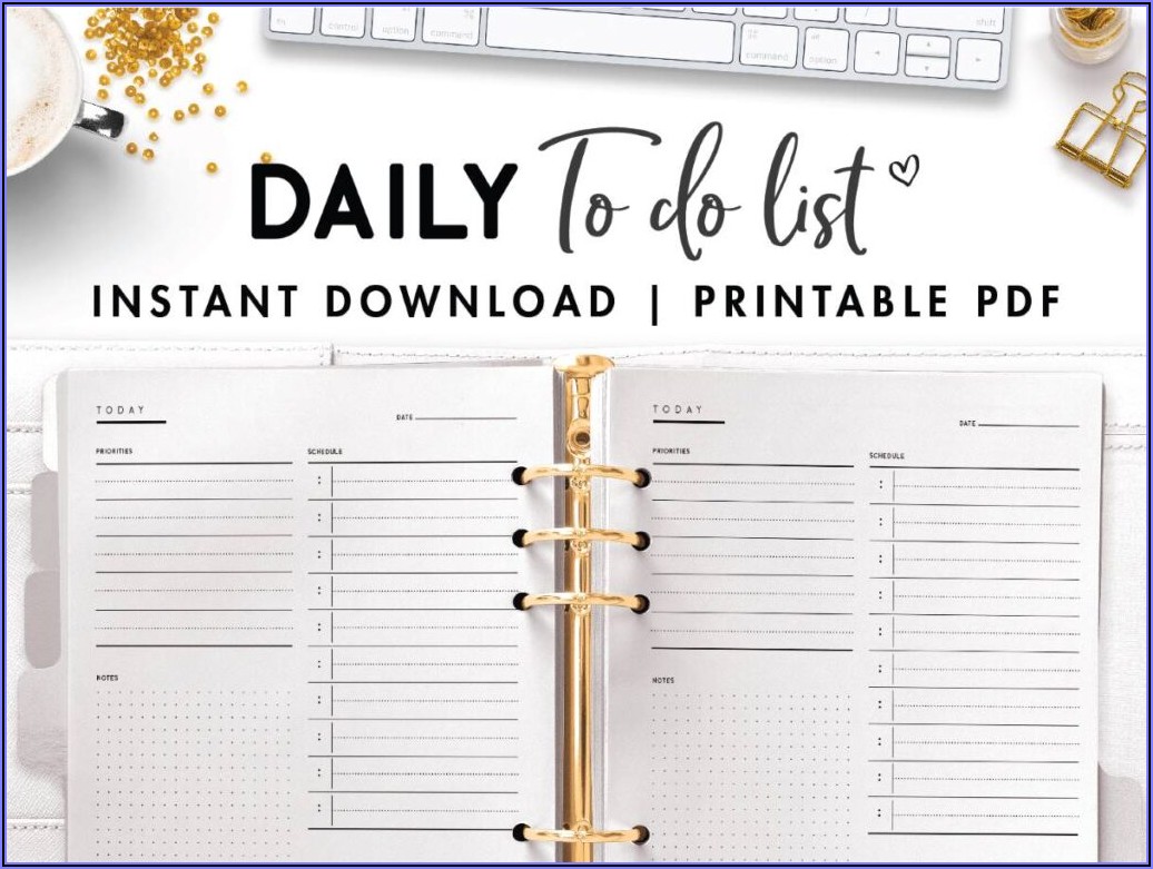 Free Downloadable To Do List Template