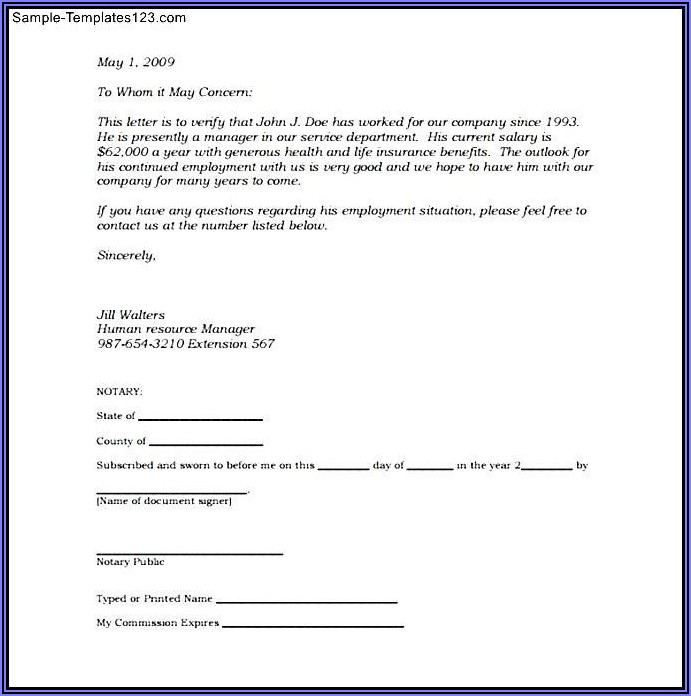Free Proof Of Residency Letter Template