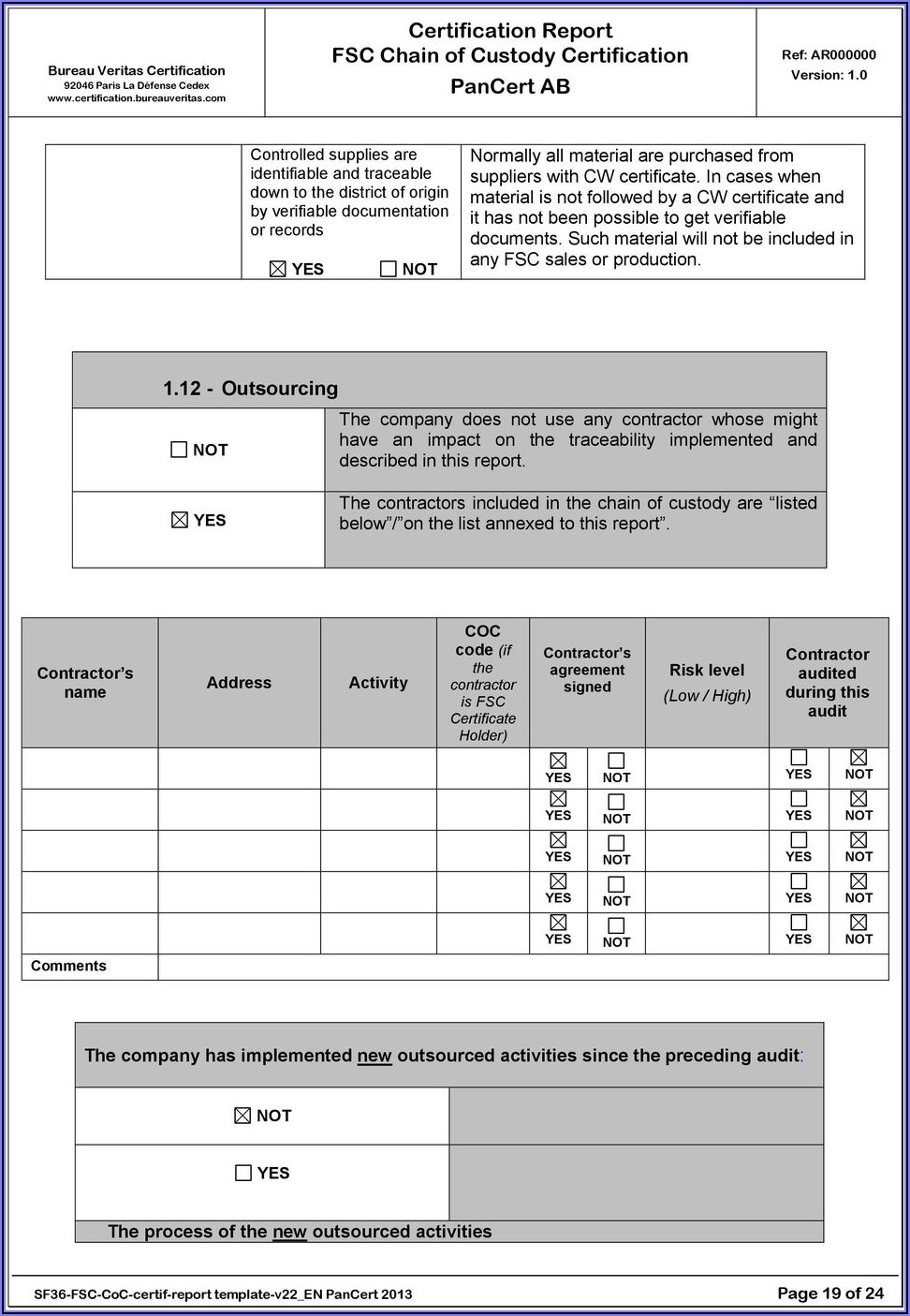 Fsc Outsourcing Agreement Template