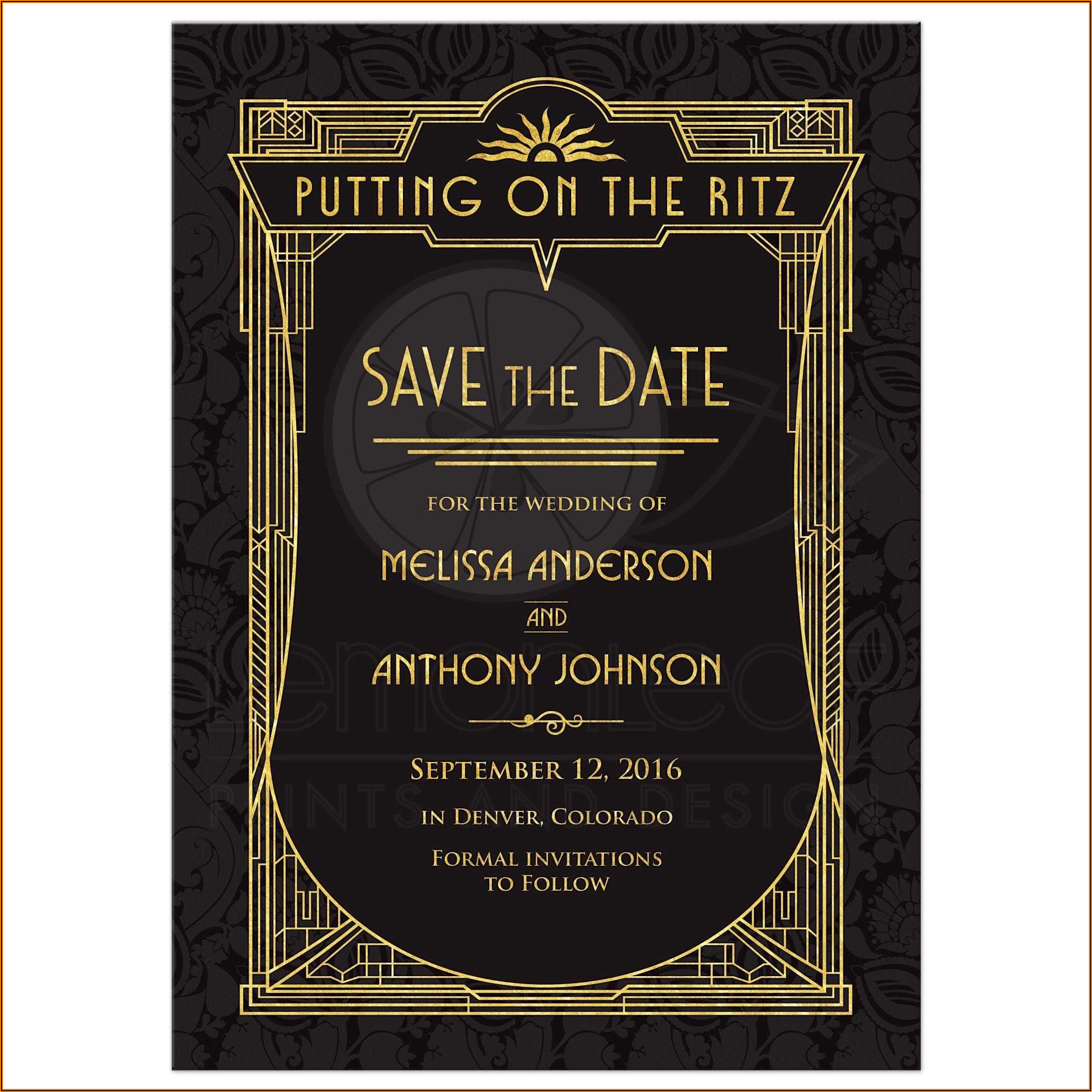 Gatsby Party Invitation Template