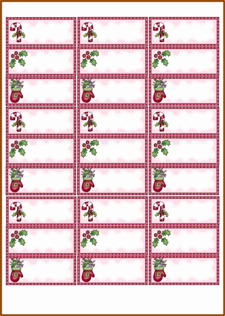 Holiday Return Address Labels Free Template