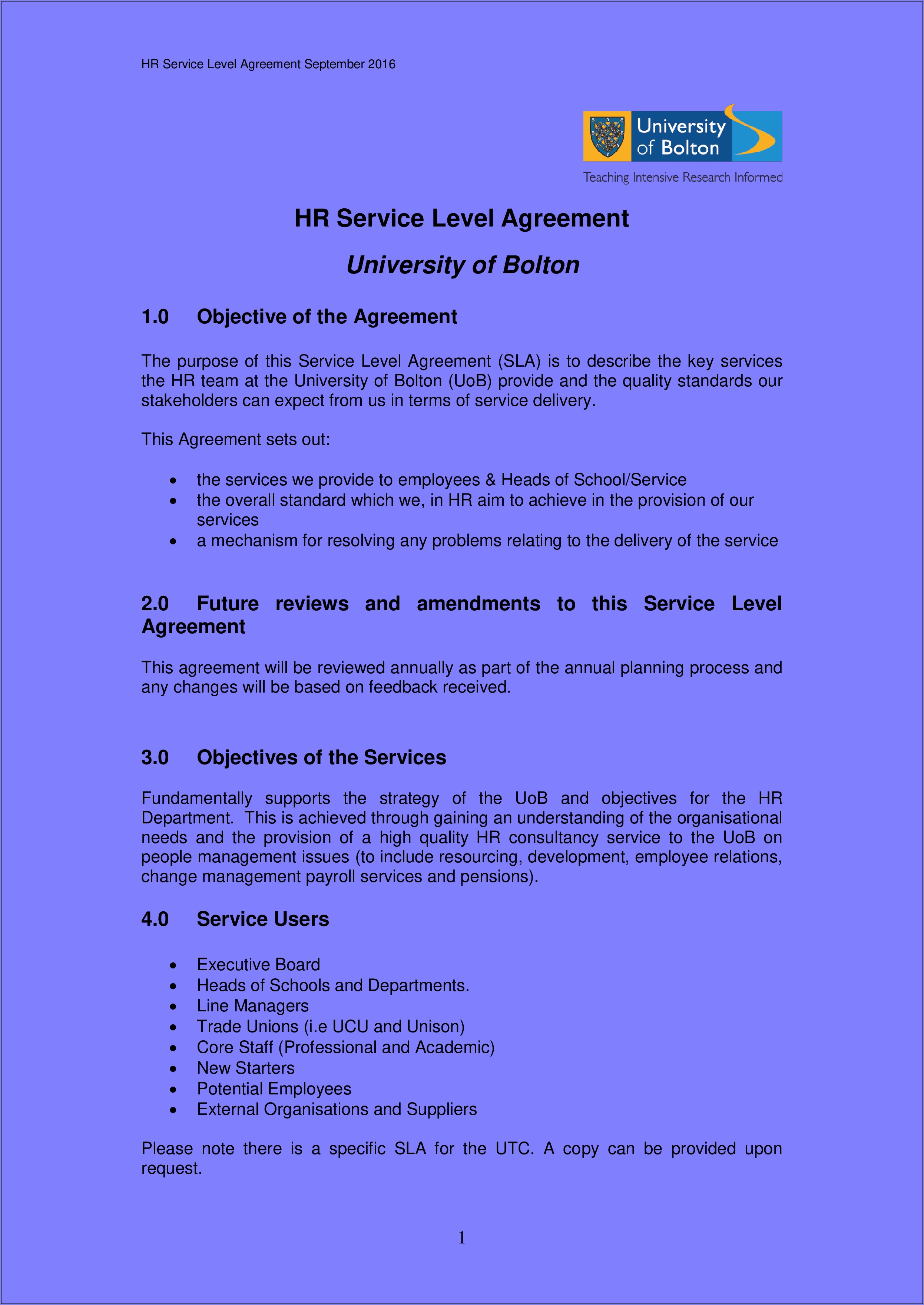 Hr Outsourcing Agreement Template