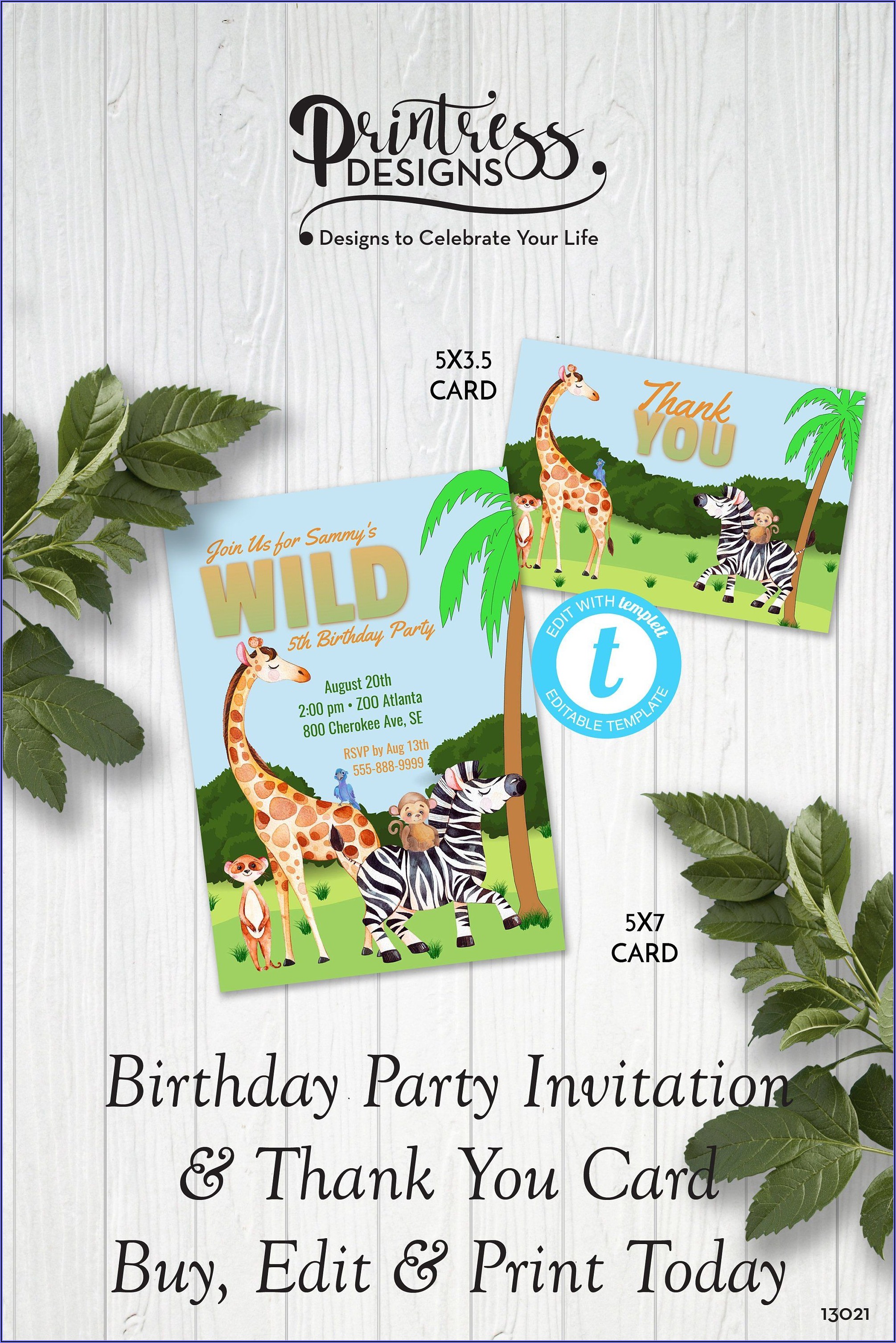 Jungle Safari Invitation Template