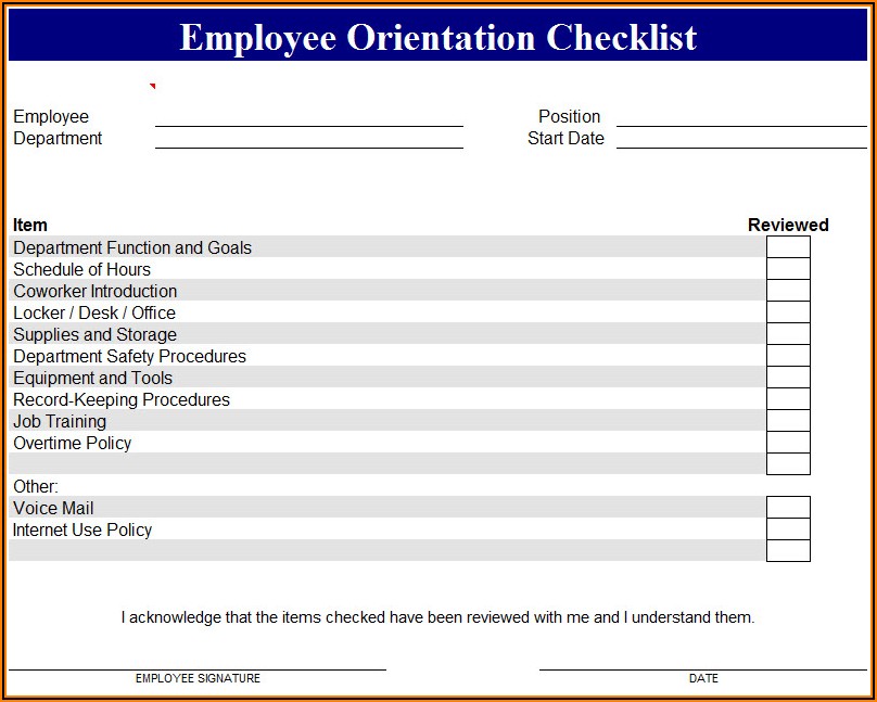 New Employee Orientation Policy Template