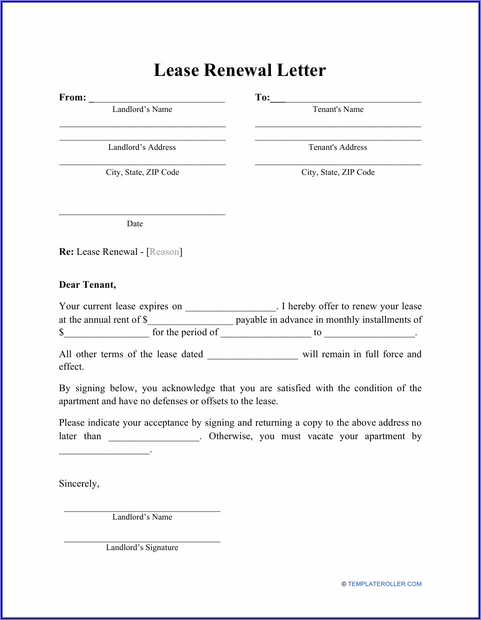 Renewal Of Lease Agreement Template South Africa