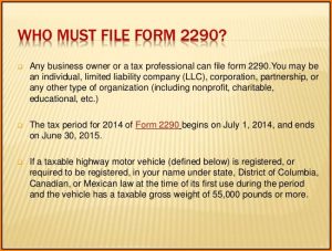 Irs Form 2290 Instructions