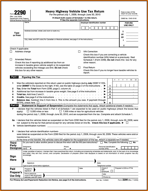 Irs Form 2290